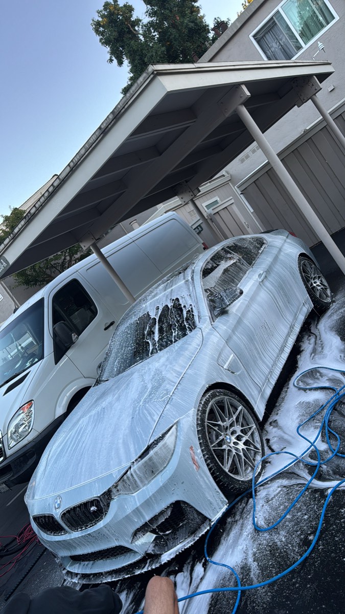 Before — vehicle being detailed